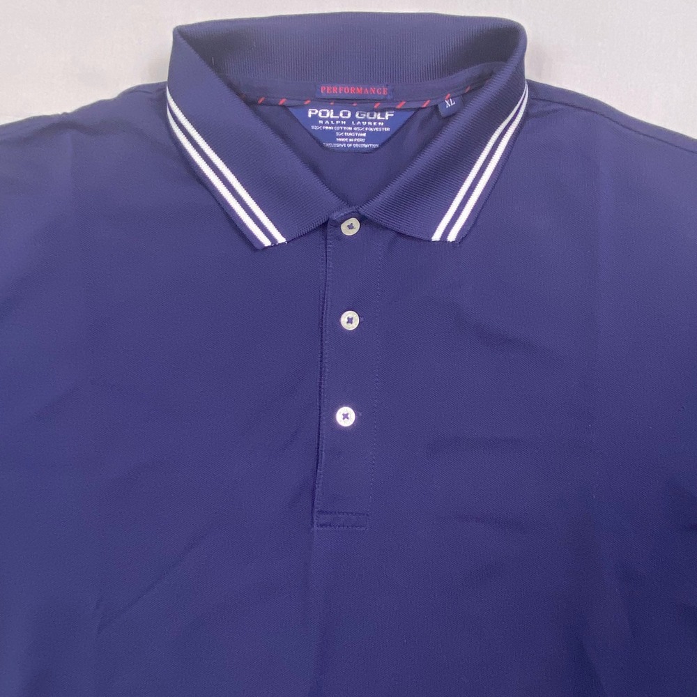 Polo Golf Performance Ralph Lauren Polo Shirt Mens XL Navy Pima Stretch Golfing